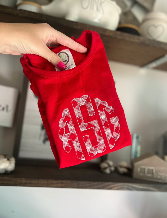 gingham monogram